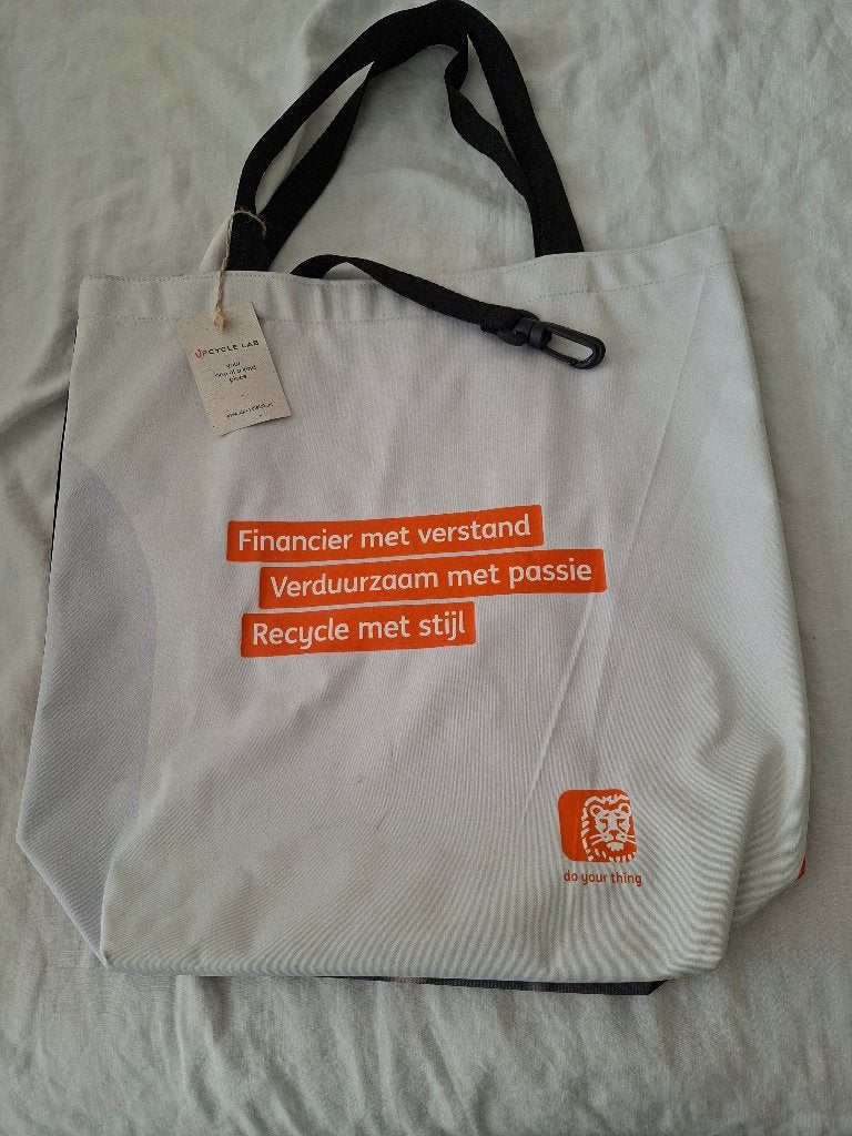 Totebag Upcycled ING Banner, Ophalen of Verzenden, Nieuw, Oranje, Shopper