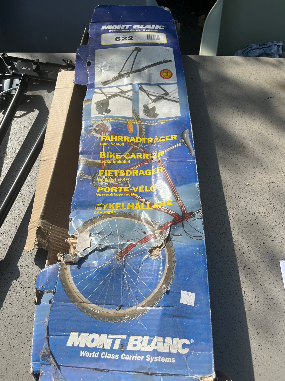 Fietsendrager voor dakmontage (Mont Blanc model 622), Ophalen, 2 fietsen, Gebruikt, Dakdrager