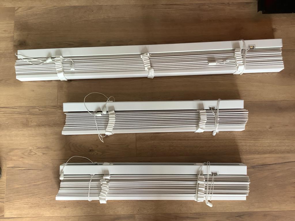 Luxaflex jaloezieën wit -1x 120cm, 2x 80cm breed, 100cm hoog, Ophalen of Verzenden, Gebruikt, Wit, 100 tot 150 cm