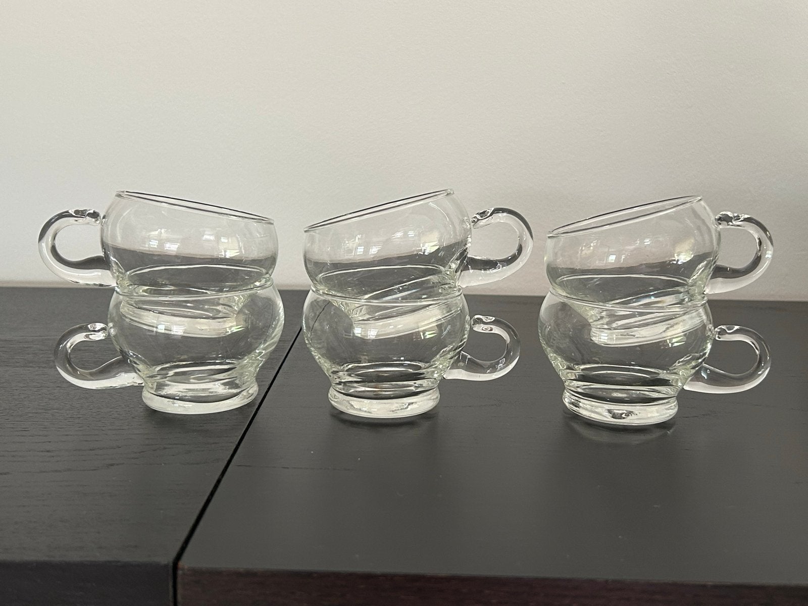 Set van 6 vintage glazen punchkopjes - Riekes Crisa, Antiek en Kunst, Ophalen of Verzenden