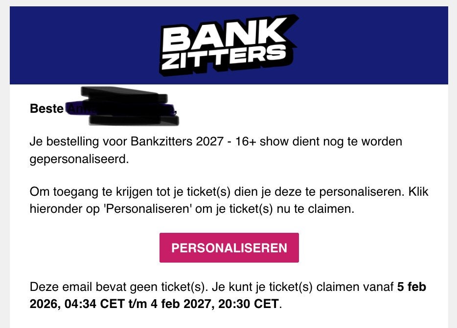Golden circle tickets Bankzitters 5 februari 2027, Twee personen