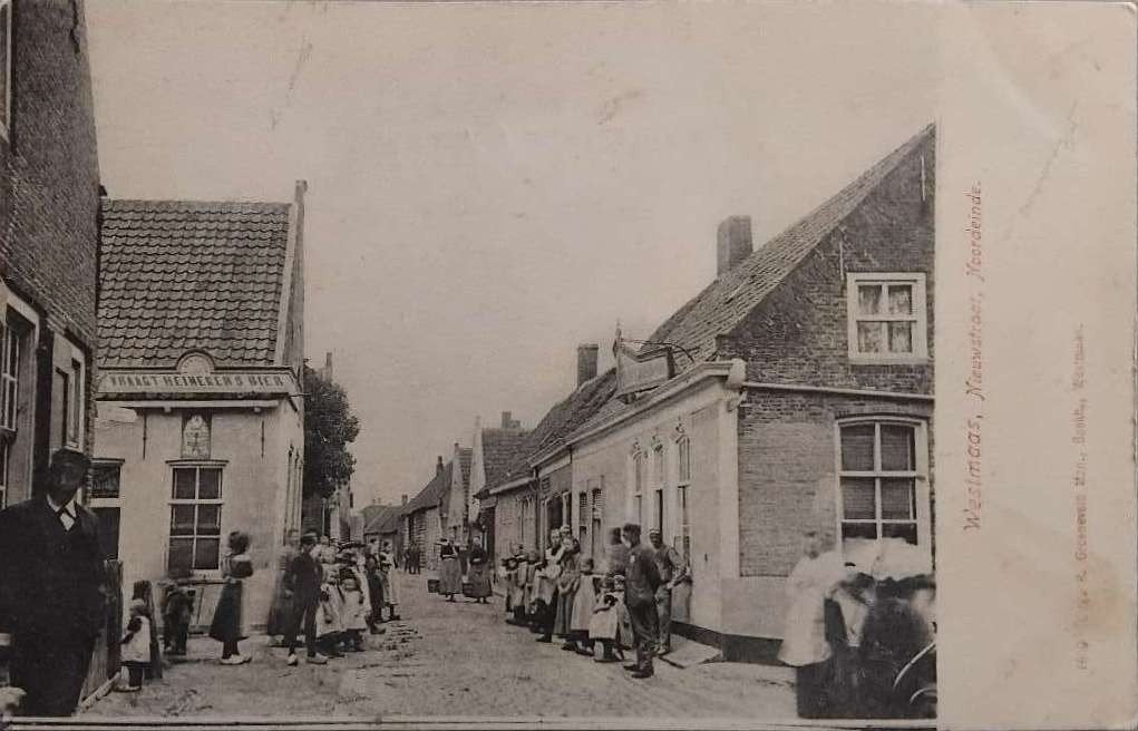 Westmaas (Zuid-Holland) – Nieuwstraat / Noordeinde c. 1910, Verzamelen, Ansichtkaarten | Nederland, Verzenden, Voor 1920, Ongelopen