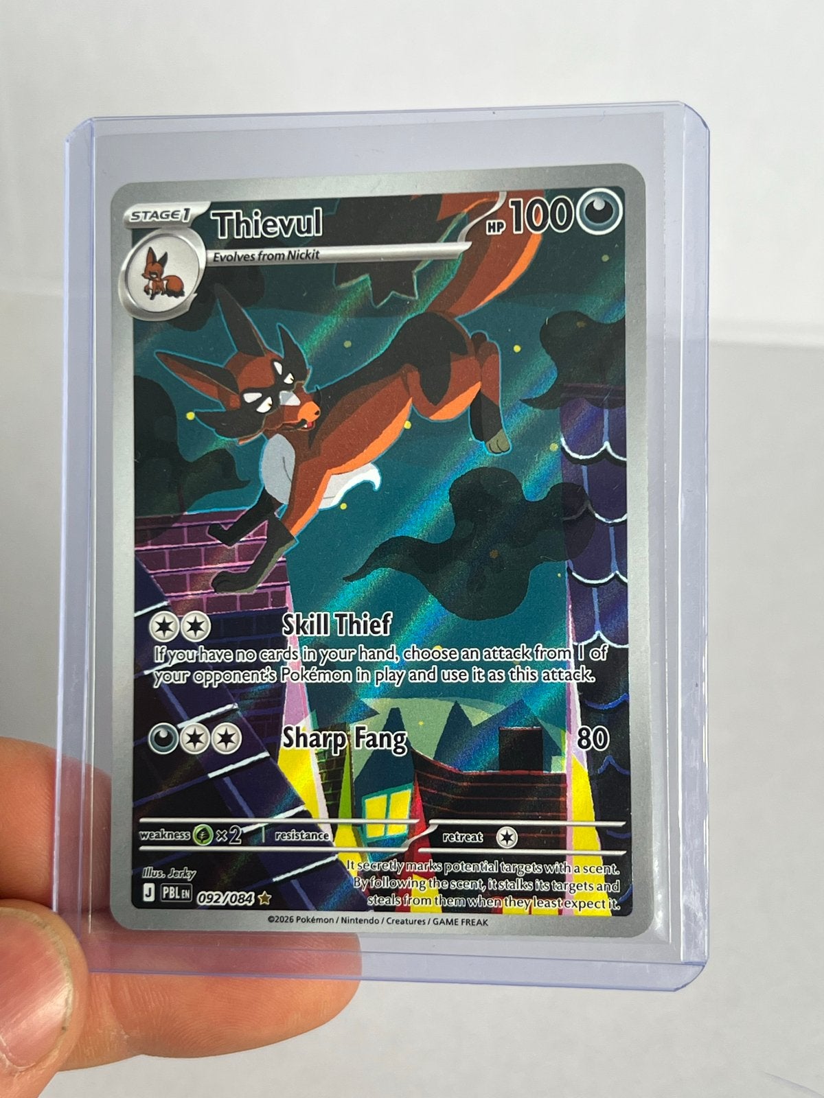 Thievul Pokémon Kaart - FBL 092/094, Ophalen of Verzenden, Zo goed als nieuw, Losse kaart