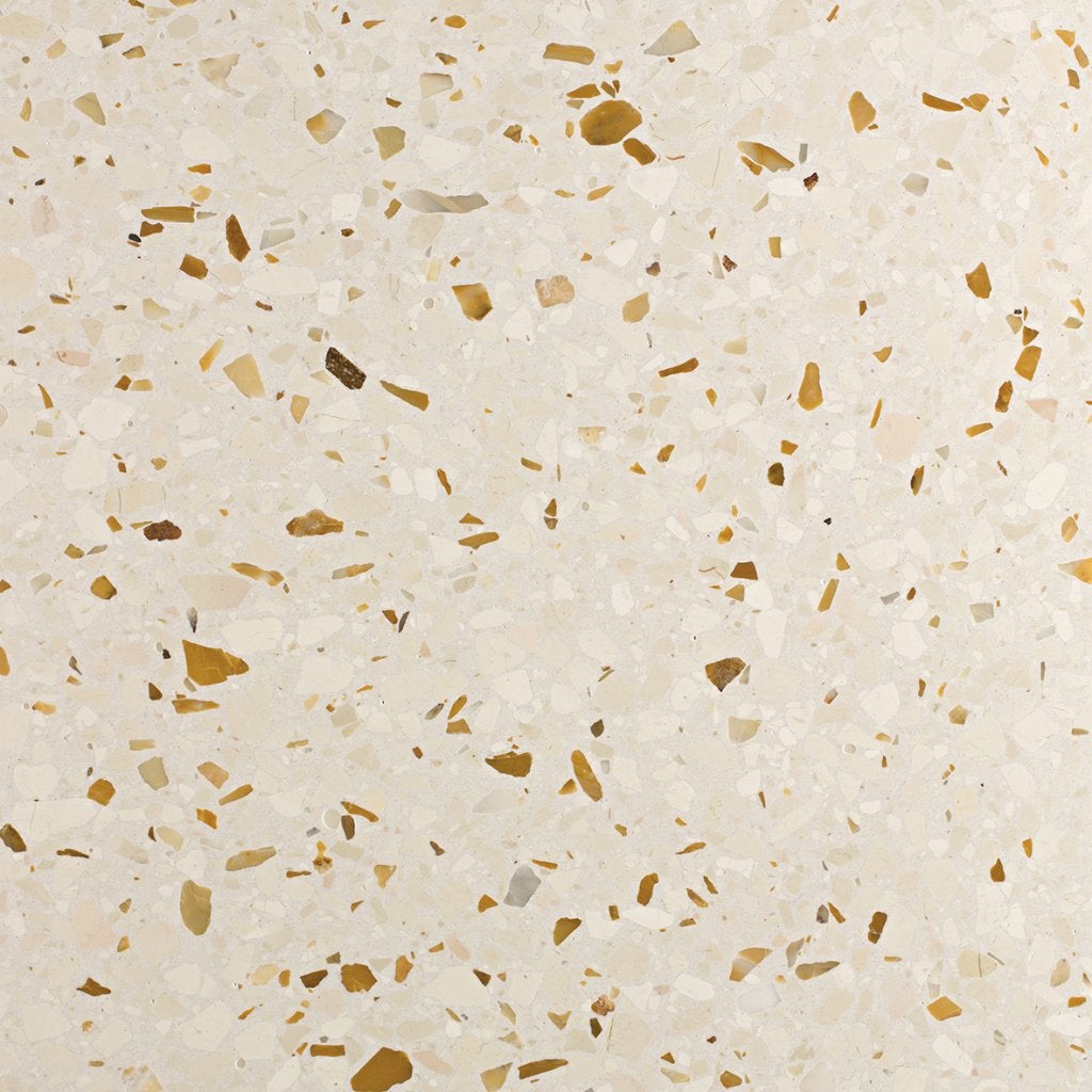 Terrazzo tegels 40x40 en 60x60 wit/geel granito Sovicille, 60 cm of meer, Nieuw, Ophalen of Verzenden, 10 m² of meer