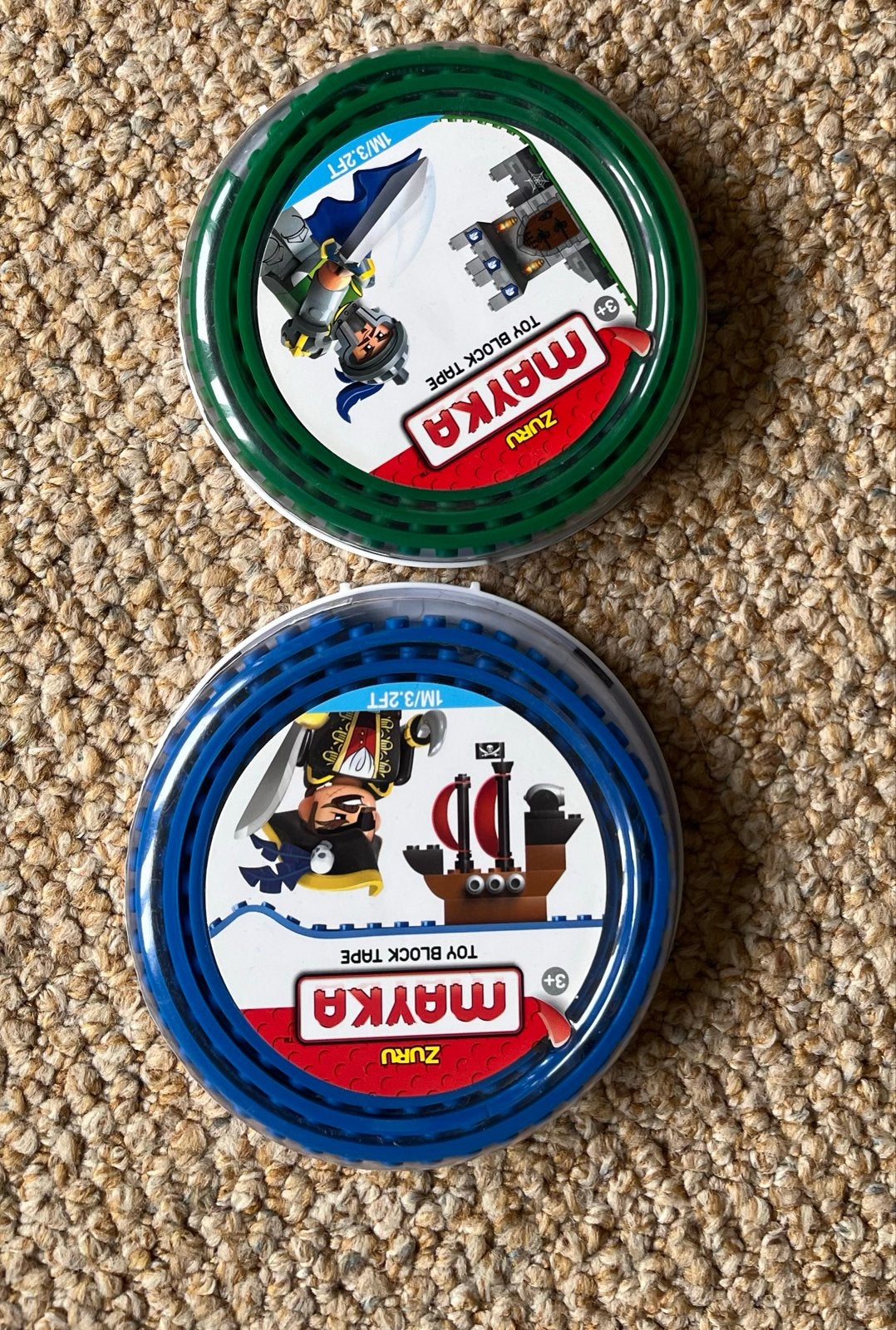 Lego ZURU Mayka Toy Block Tape - Groen en Blauw (2 stuks), Ophalen of Verzenden, Nieuw, Overige merken