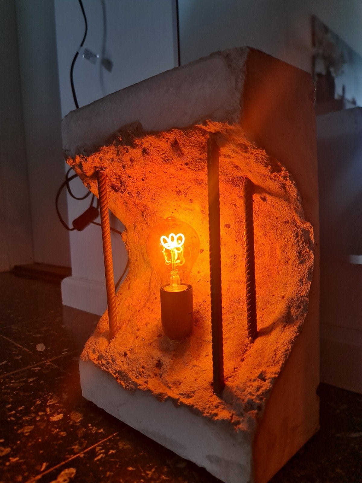 Unieke handgemaakte lamp, Overige merken, Grijs, Industrieel, Overige fittingen