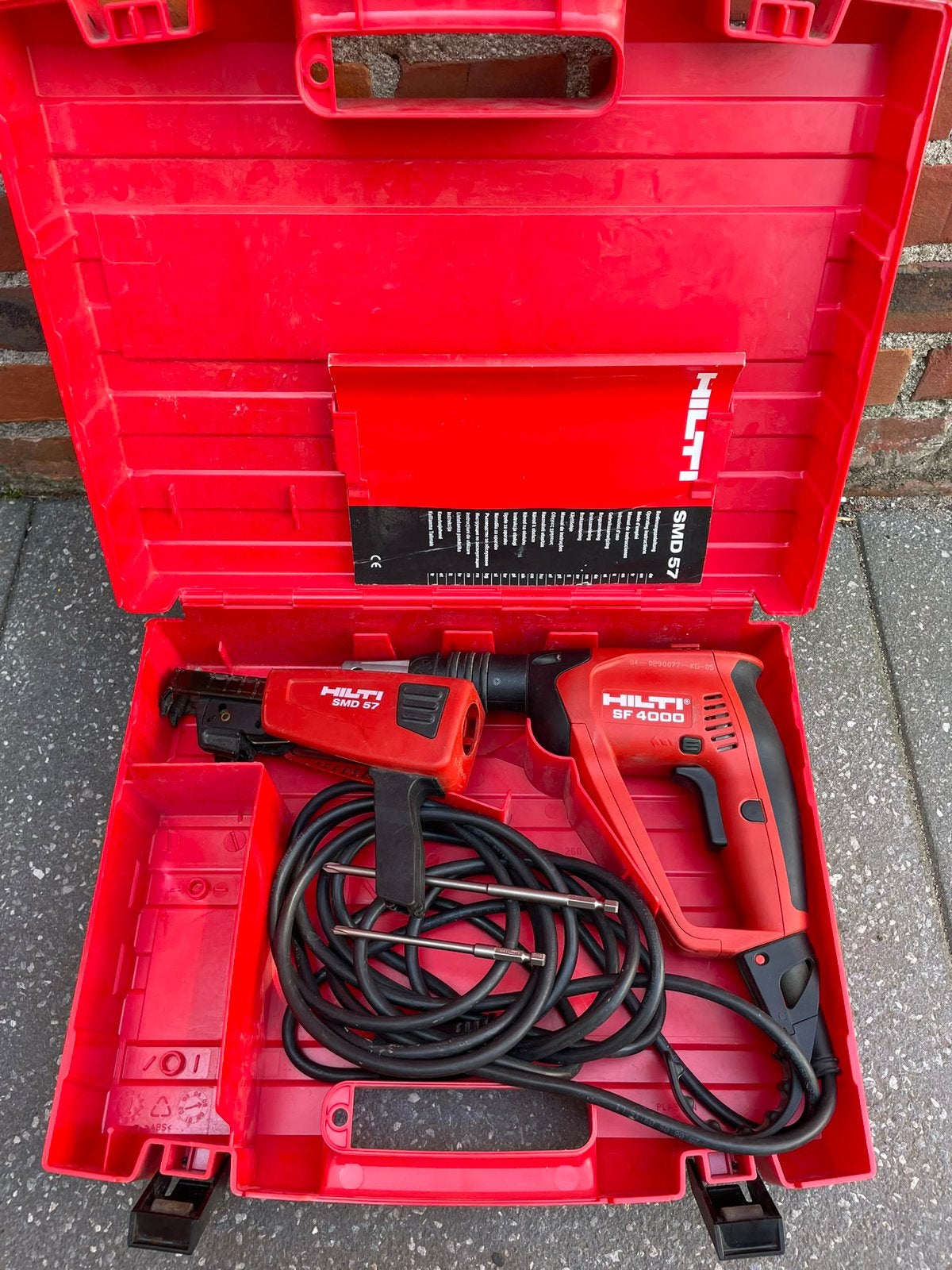 Hilti gipsplaatschroevendraaier set SF4000 met SMD57, Ophalen of Verzenden, Zo goed als nieuw