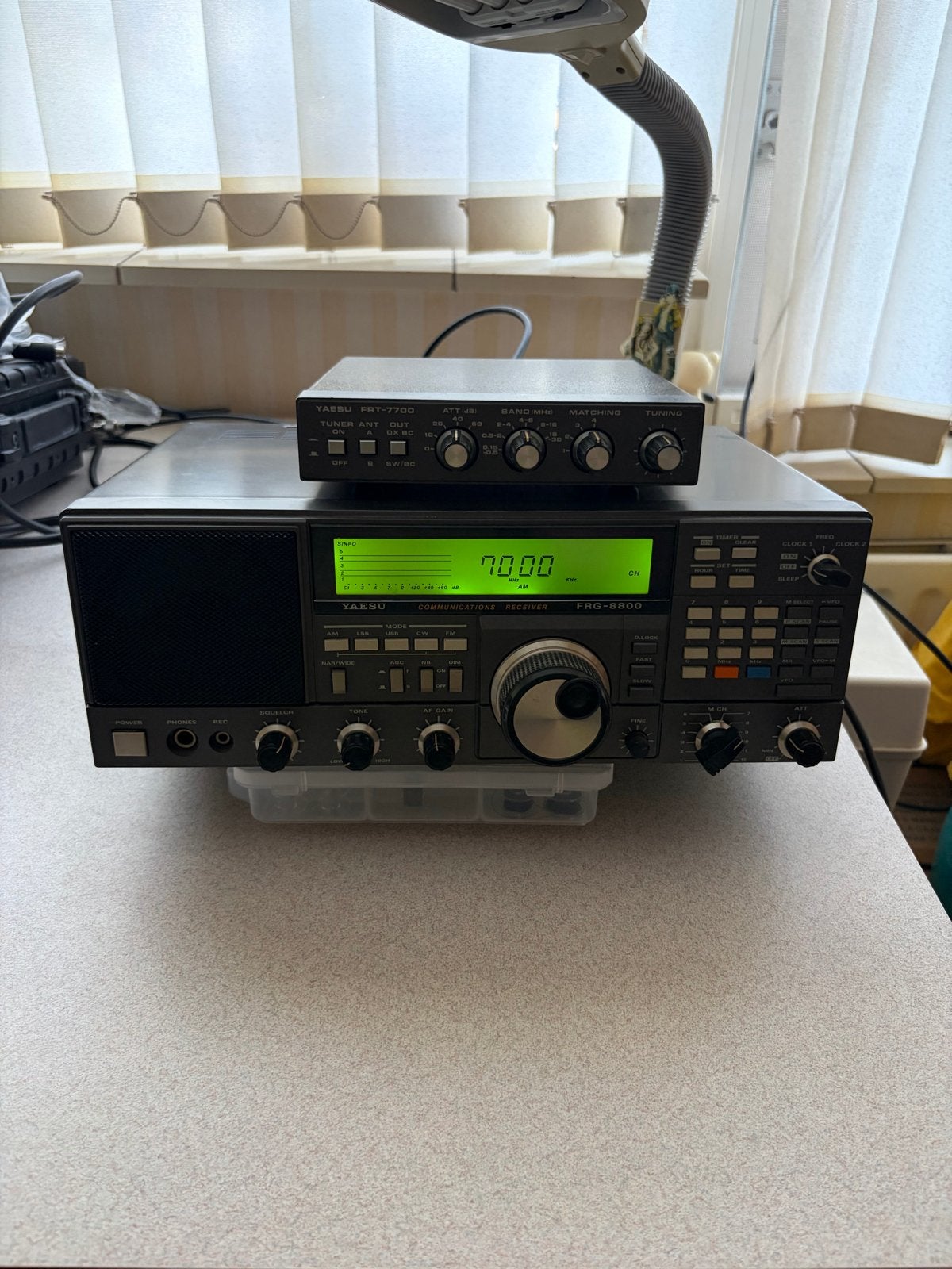 Yaesu FRG-8800 Ontvanger met FRT-7700 Tuner, Telecommunicatie, Zenders en Ontvangers, Ophalen of Verzenden, Gebruikt, Ontvanger