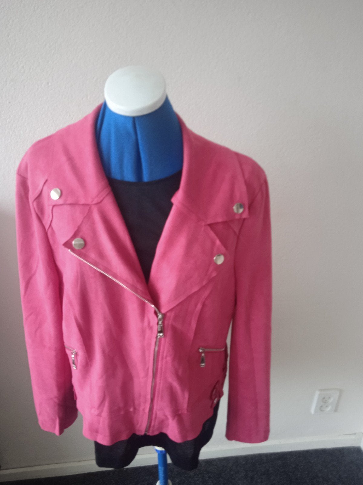 Modern zomerjack 42 zachte stof 9,€, Ophalen of Verzenden, Zo goed als nieuw, Maat 42/44 (L), Roze