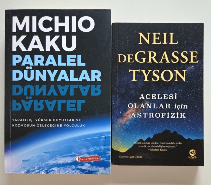 Wetenschappelijke boeken Turks: Michio Kaku en Neil Tyson, Boeken, Gelezen, Ophalen of Verzenden, Michio Kaku, Neil deGrasse Tyson