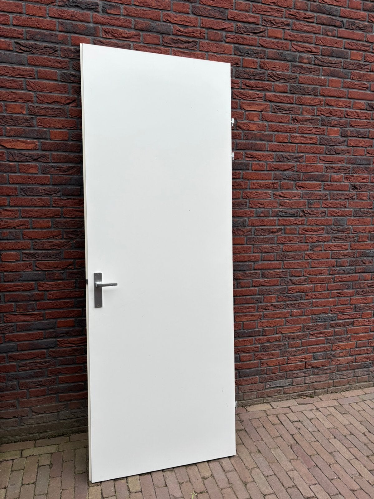Opdekdeur 231,5 x 93 wit linksdraaiend, Doe-het-zelf en Verbouw, Deuren en Horren, Ophalen, Zo goed als nieuw, Binnendeur, 215 cm of meer