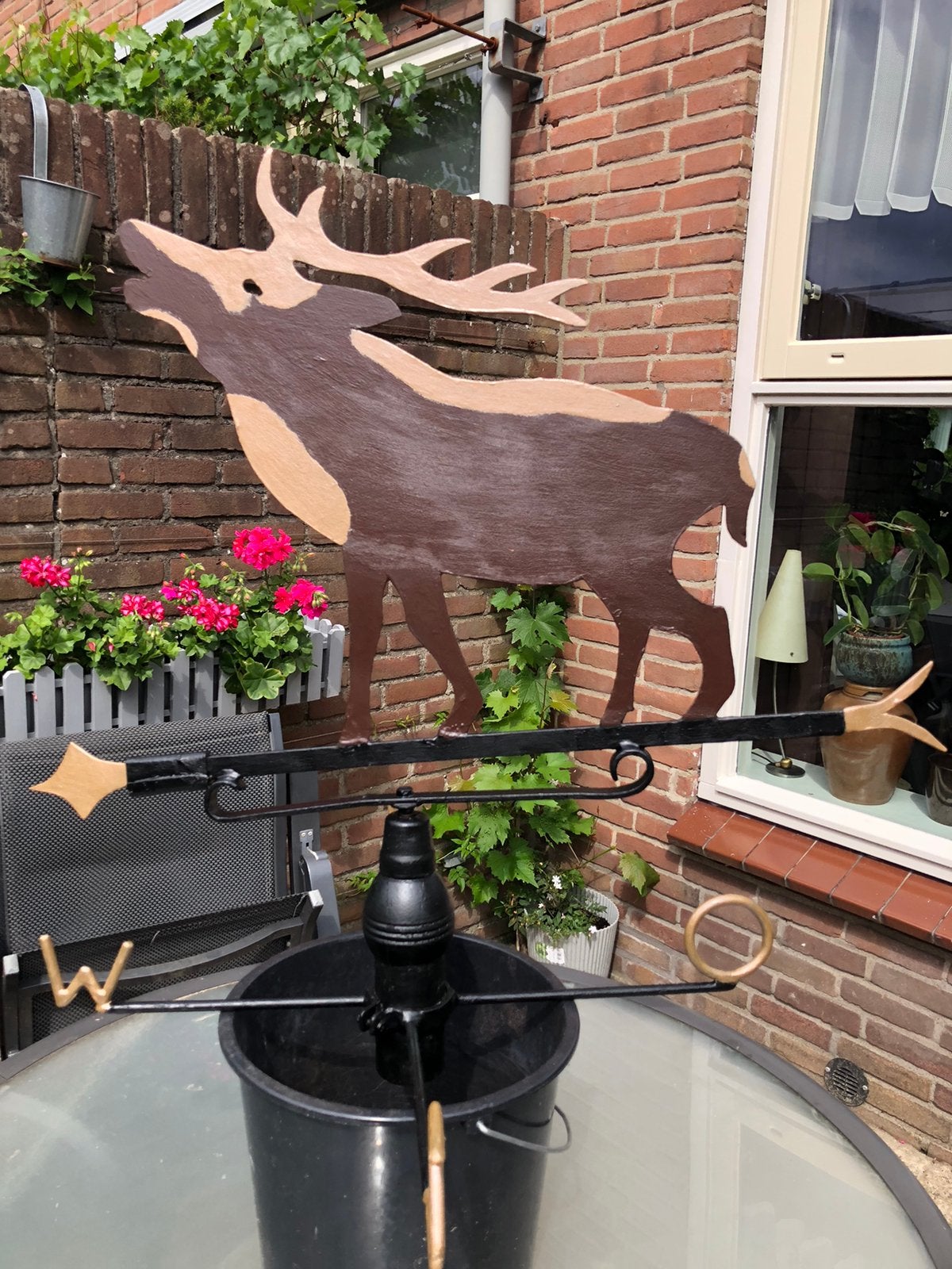 Mooie windwijzer van een hert, Tuin en Terras, Windwijzers en Windmolens, Ophalen, Gebruikt