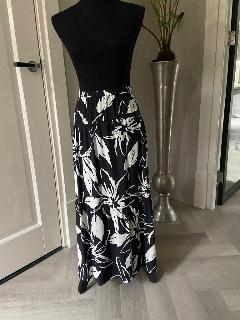 Rok zwart/beige van Luisa Cerano - maat 42, Kleding | Dames, Zwart, Maat 42/44 (L), Ophalen of Verzenden, Zo goed als nieuw
