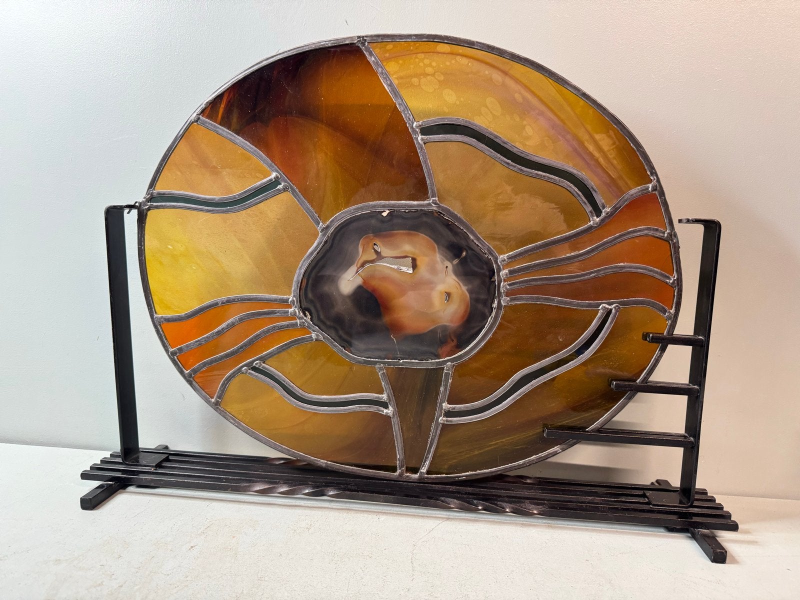 Unieke Glas in Lood Decoratie op Standaard - Handgemaakt, Gebruikt, ?, ?, ?