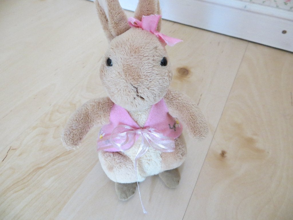 knuffel/ty/ peter rabbit beanie/Pieter Konijn/Pluche/Roze, Overige karakters, Overige typen, Ophalen of Verzenden, Zo goed als nieuw