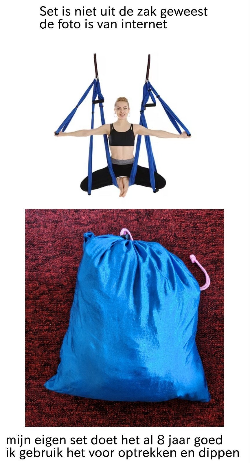 Nieuwe Aerial Yoga Swing / Hangmat - Ongebruikt, Ophalen of Verzenden, Nieuw, Buik, Overige typen