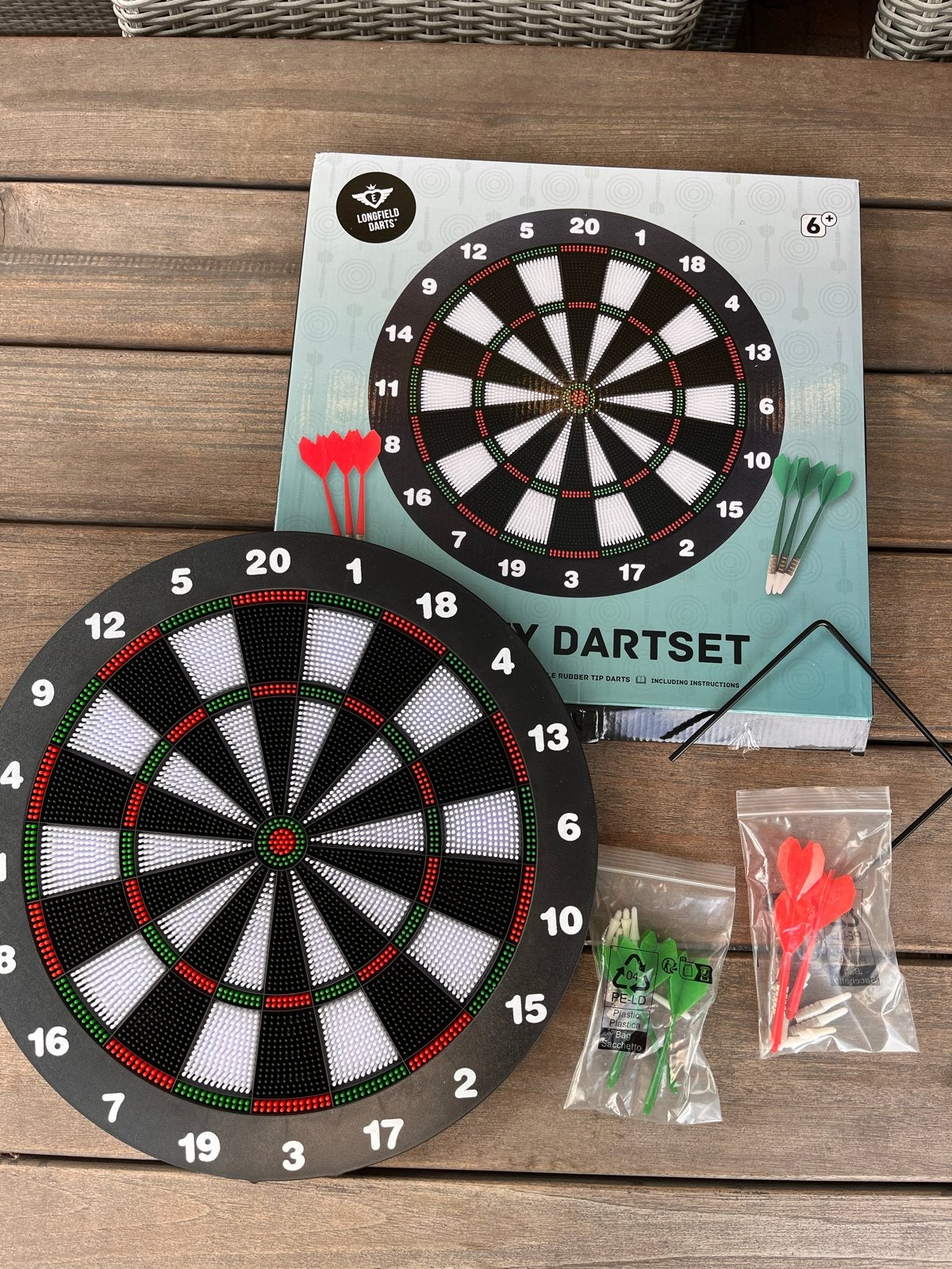 Longfield Darts Dartbord met pijlen - nieuw, Ophalen, Nieuw, Dartbord met pijlen, Soft tip