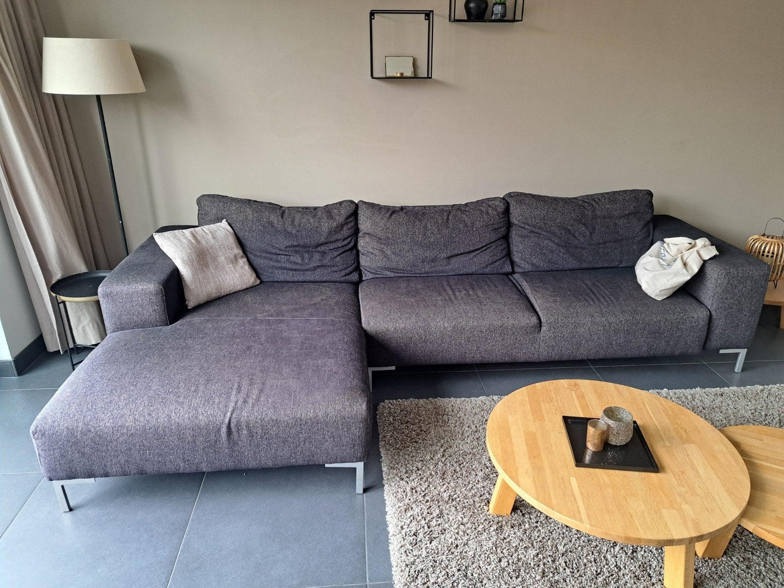 Grote bank met chaise longue - 305 cm breed, Huis en Inrichting, Banken | Sofa's en Chaises Longues, Ophalen, Gebruikt, 100 tot 125 cm