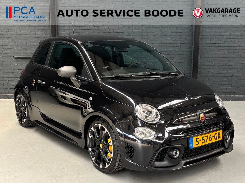 Abarth 595 1.4 T-Jet (180pk) Competizione - Sabelt kuipstoel, Auto's, Abarth, Voorwielaandrijving, 4 cilinders, 4 stoelen, Alcantara