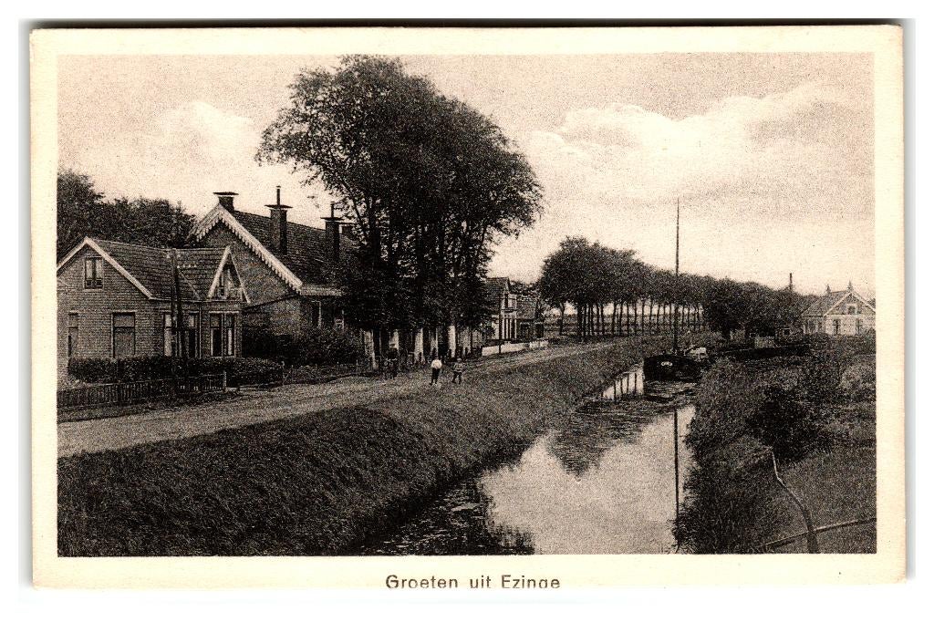 Ezinge, Groeten uit Ezinge, Verzamelen, Ansichtkaarten | Nederland, Ongelopen, Groningen, 1920 tot 1940, Verzenden