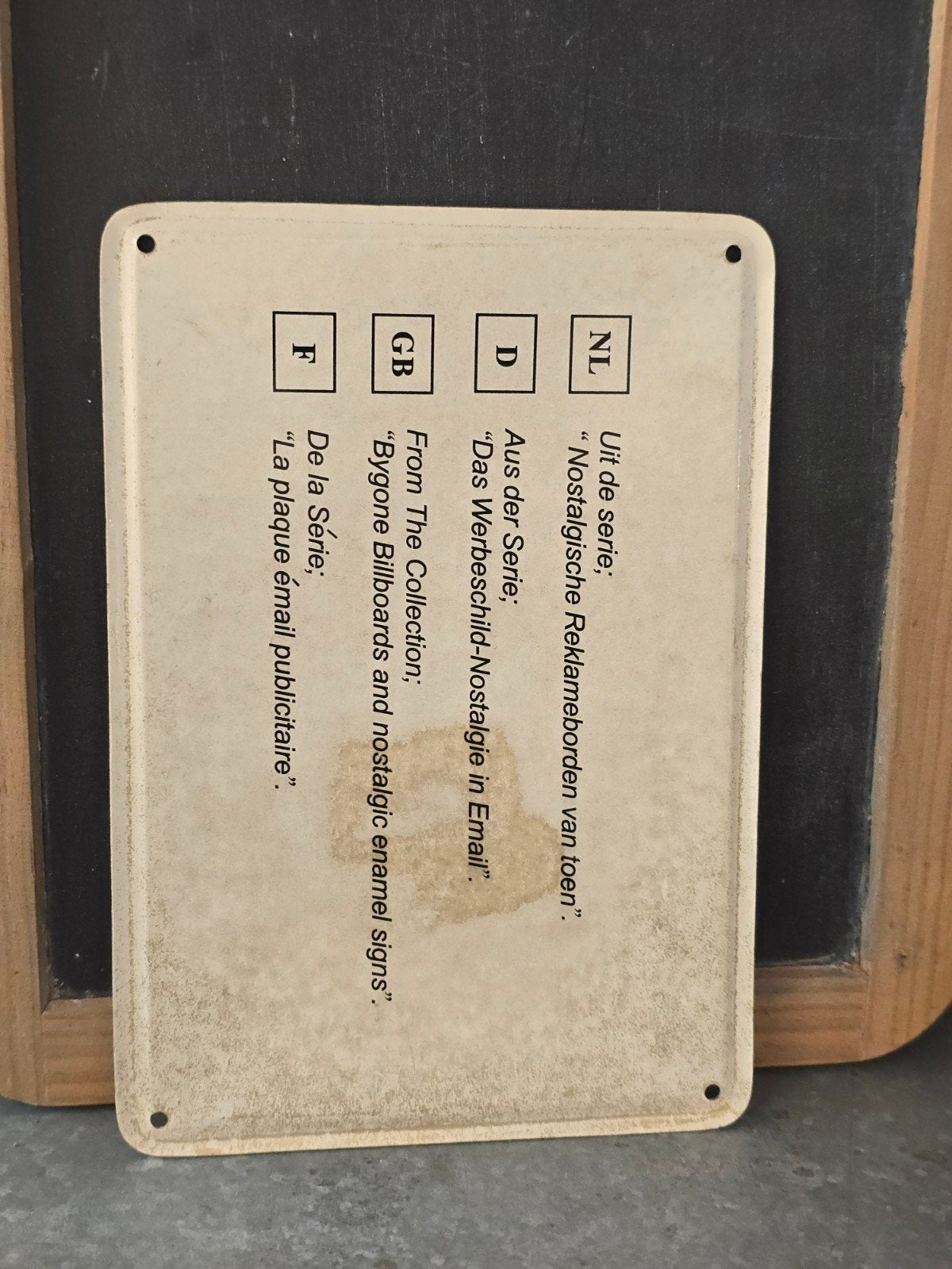 Vintage reclamebord van de Nederlandsche Spoorwegen €7,50, Ophalen of Verzenden, Zo goed als nieuw, Trein, Overige typen