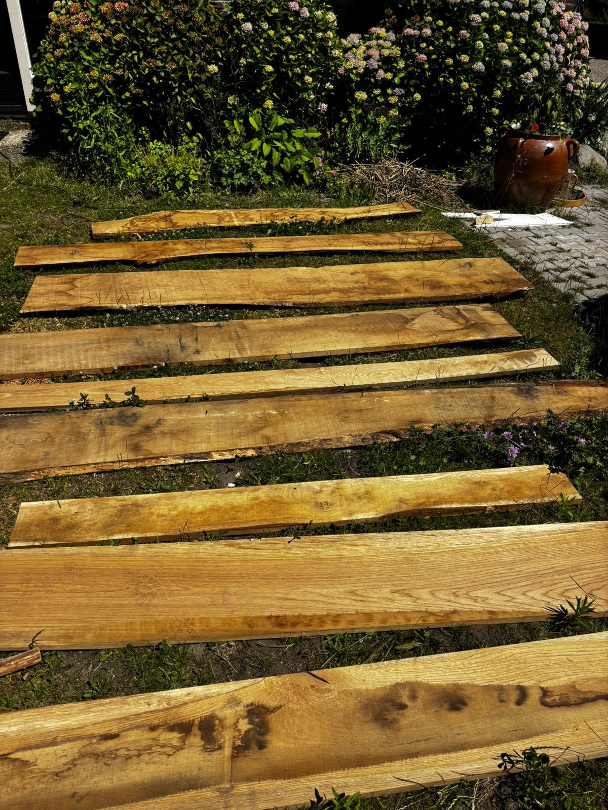 Prachtige eiken planken, Ophalen, 25 tot 50 mm, Eiken, Zo goed als nieuw