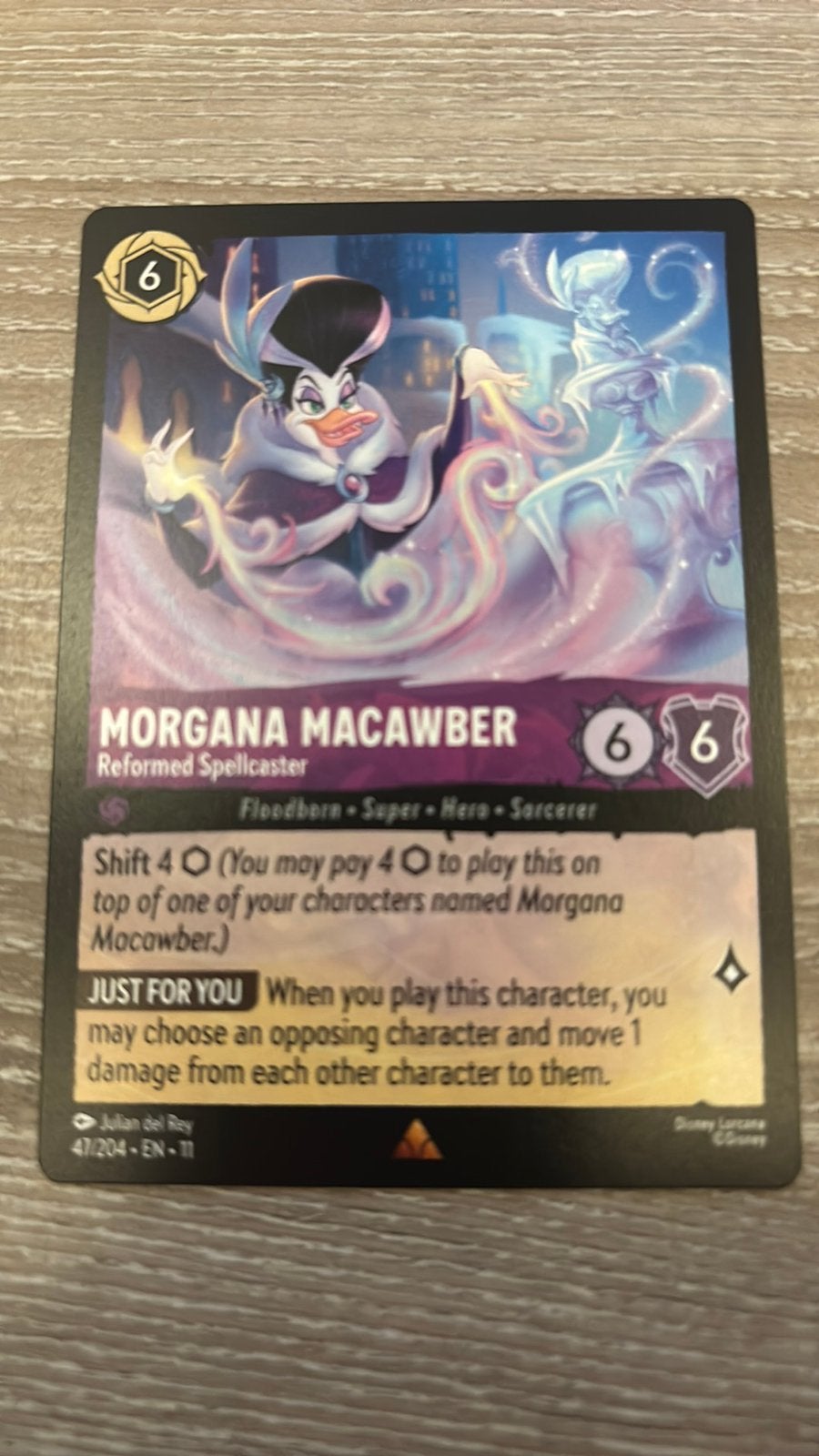 Disney Lorcana Morgana Macawber reforme 47-204 11WSP nonfoil, Ophalen of Verzenden, Zo goed als nieuw, Losse kaart