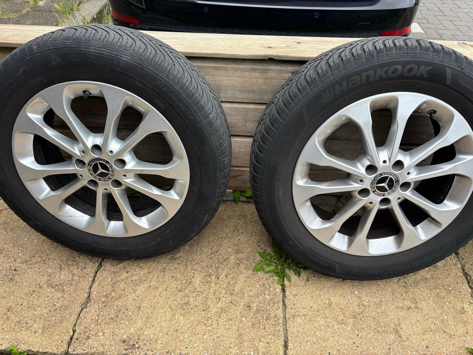 Mercedes orginele 17 inch velgen Hankook All Season banden, Auto-onderdelen, Banden en Velgen, Ophalen, Banden en Velgen, 17 inch