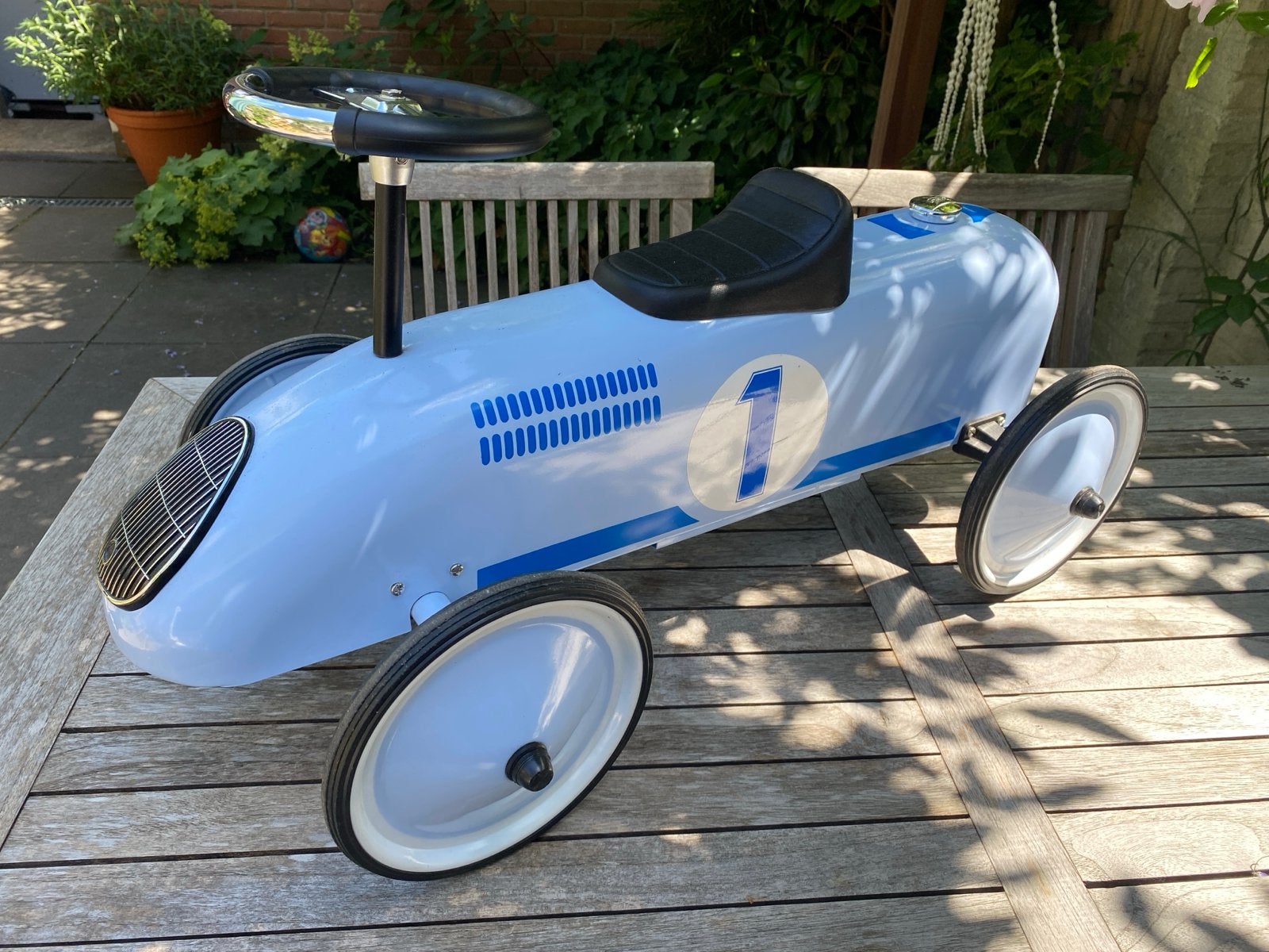 Goki metalen loopauto blauw, Ophalen, Gebruikt, Loopvoertuig