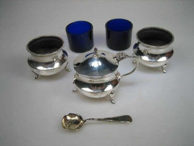 Antiek Zilveren Peper Zout stel ca. 1920, Antiek en Kunst, Verzenden, Zilver