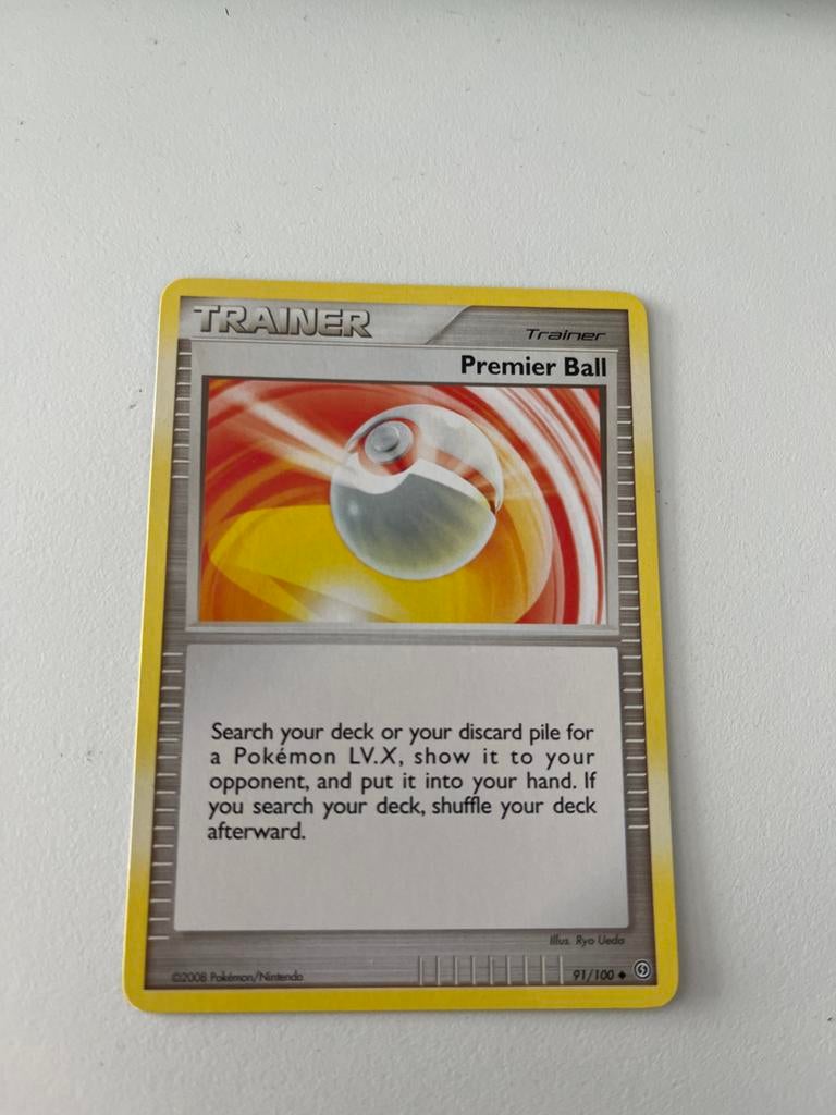 Pokémon Kaart: Premier Ball Trainer (91/100), Ophalen of Verzenden, Zo goed als nieuw, Losse kaart