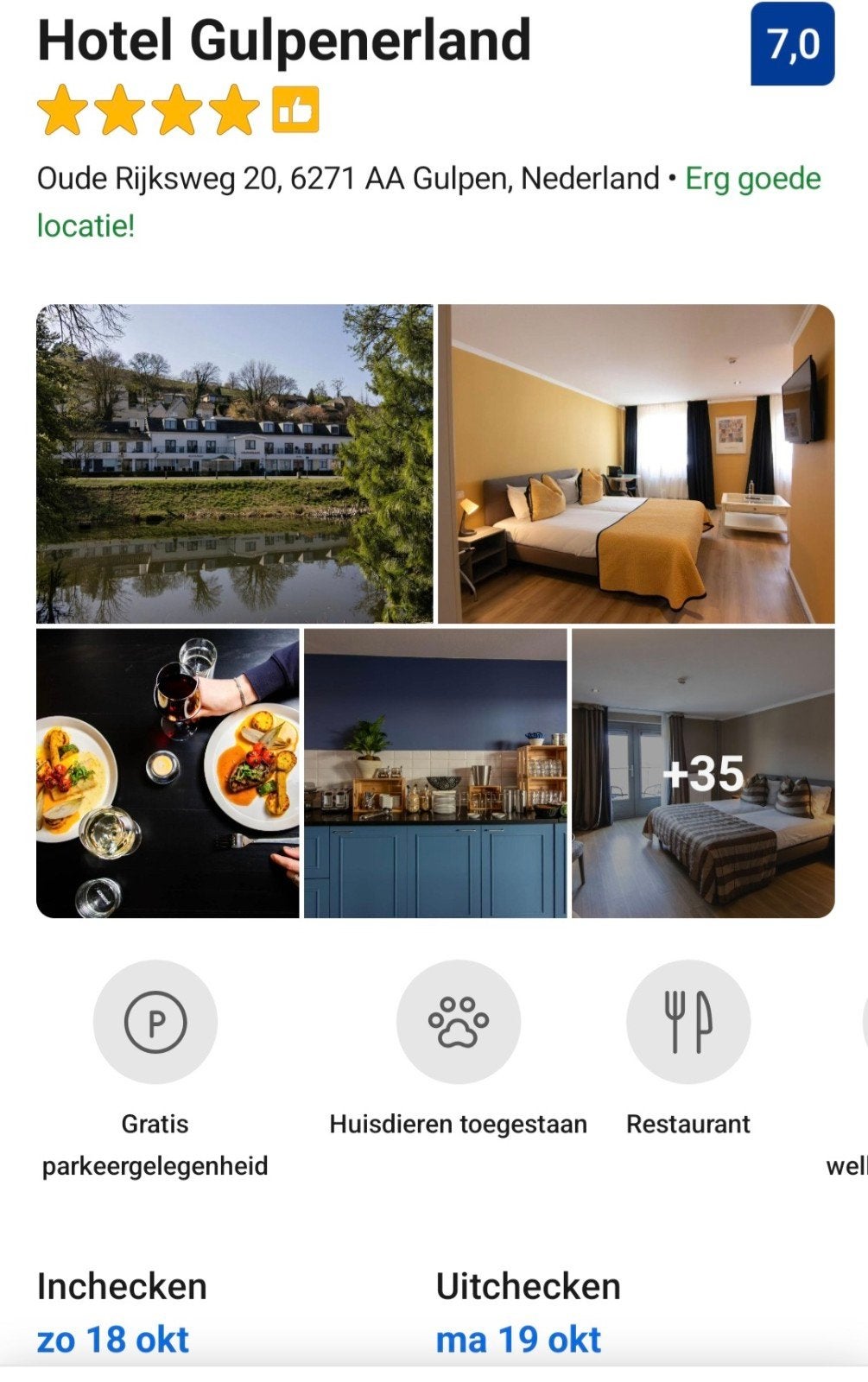 Hotelovernachting Hotel Gulpenland ter overname , Limburg, Tickets en Kaartjes, Twee personen, 1 overnachting