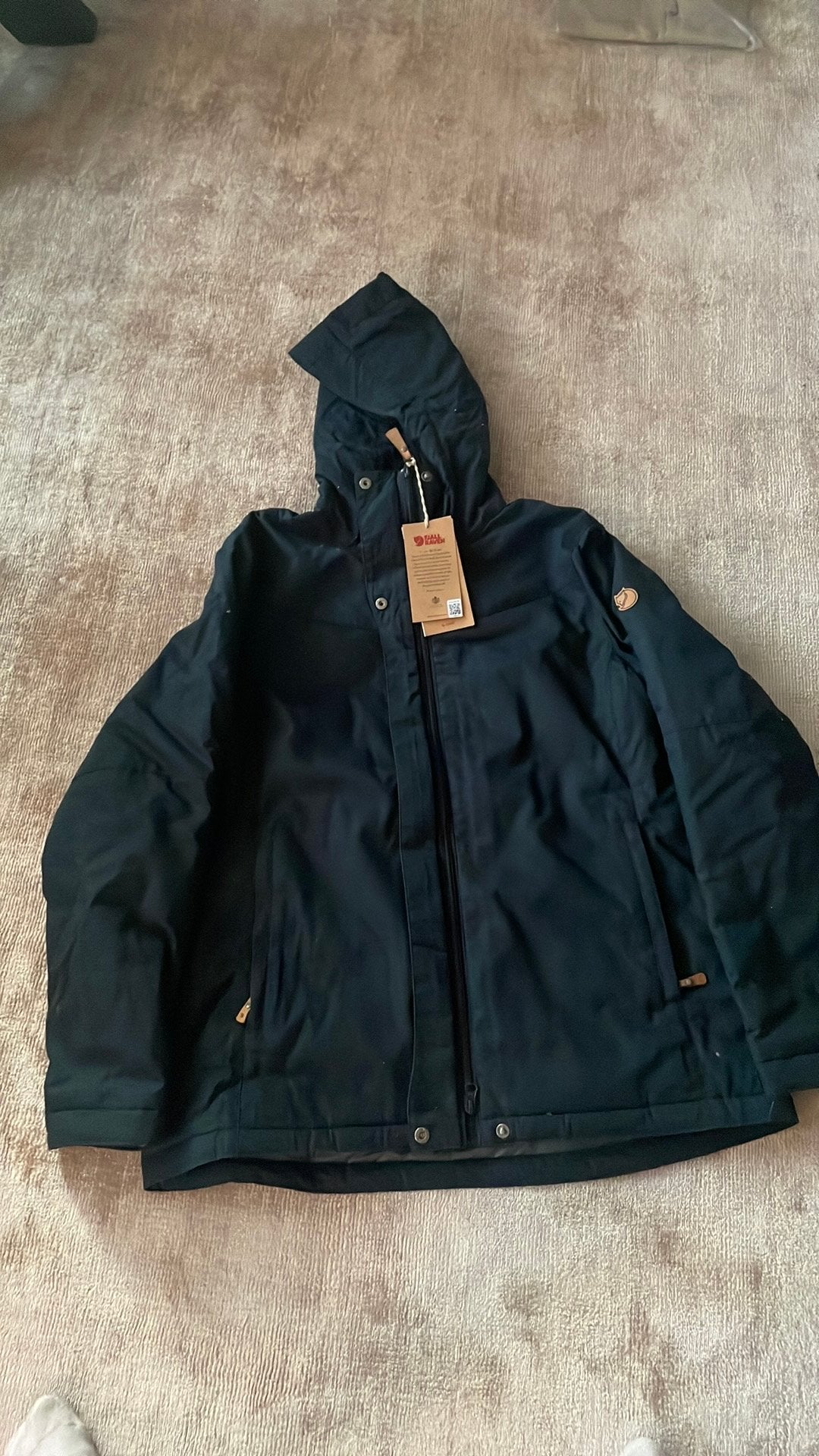 Fjall raven jas stina padded jacket w, Ophalen of Verzenden, Zo goed als nieuw, Zwart