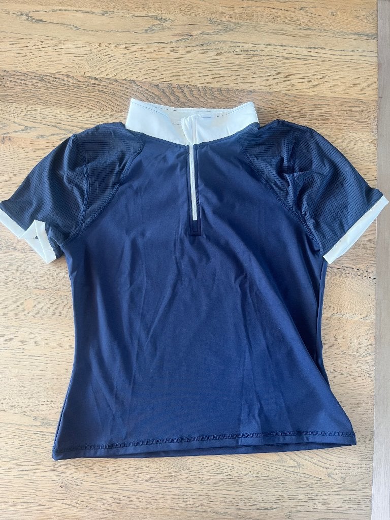 Wedstrijdshirt kind maat 146a152, Dieren en Toebehoren, Paardrijkleding, Blauw, Kinderen, Dressuur, Ademend