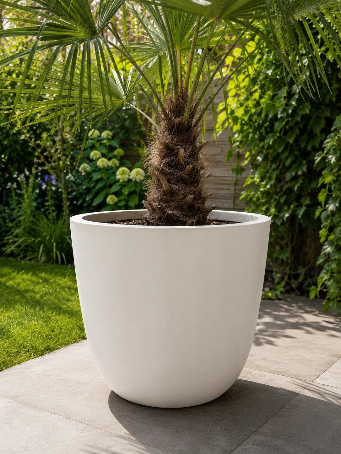 Grote bloempot - off white - geschikt voor bomen, Ophalen, Steen, Minder dan 60 cm, Rond