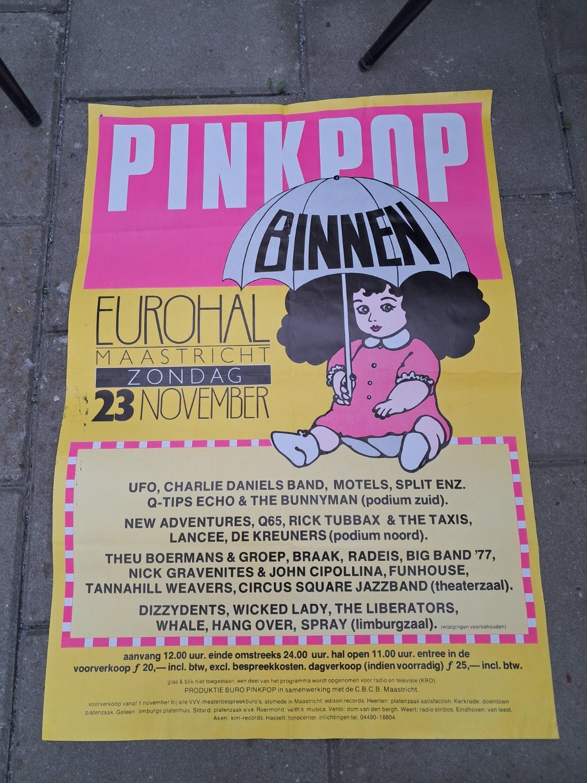 Pinkpop editie eurohal maastricht binnen, Ophalen of Verzenden, A4 of kleiner, Film en Tv