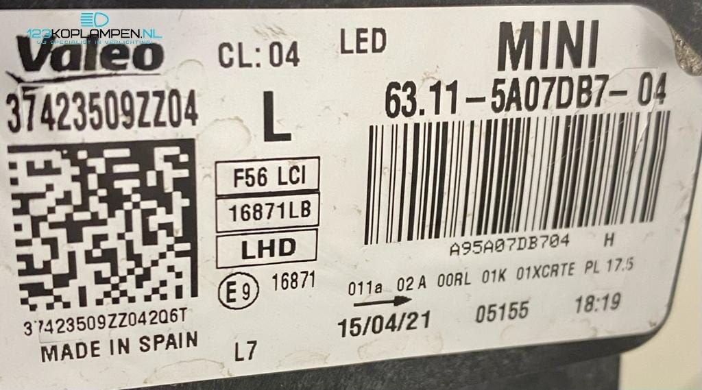 Mini F55 / F56 / F57 Full LED Facelift koplamp links, Auto-onderdelen, Gebruikt, -, -, Ophalen of Verzenden
