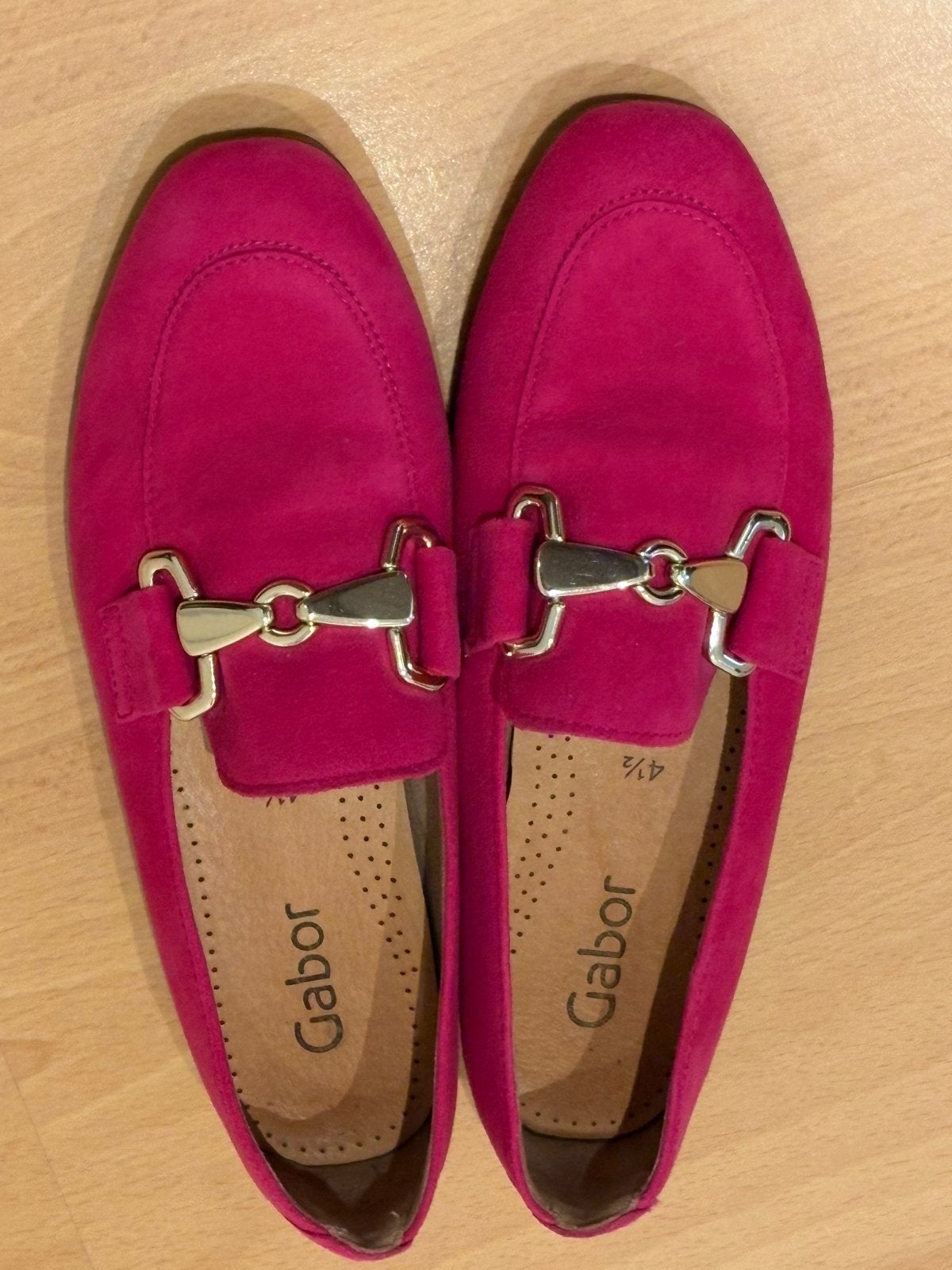Gabor instapper roze suede mt 37,5, Ophalen of Verzenden, Zo goed als nieuw, Roze, Instappers