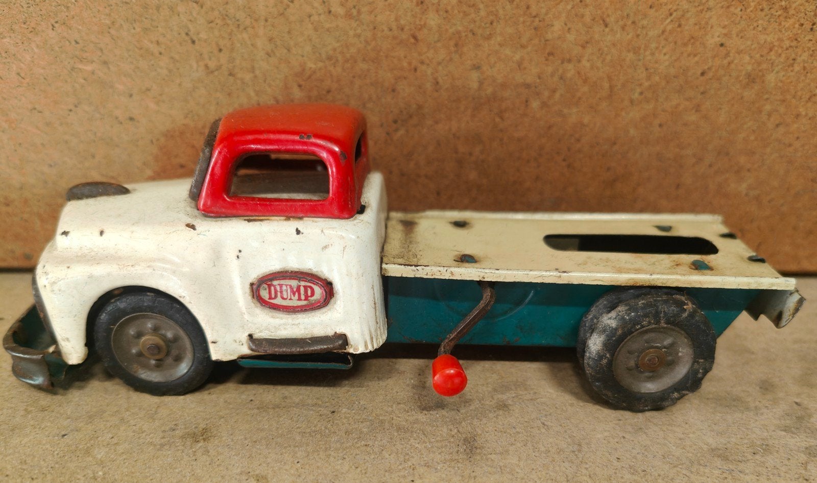 Vintage Blikken Speelgoed Vrachtwagen - Dump Truck, Ophalen of Verzenden