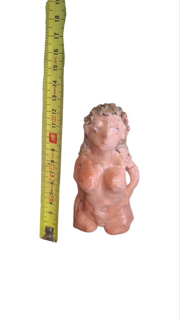 Handgemaakt terracotta beeldjes, Antiek en Kunst, Minder dan 20 cm, Ophalen of Verzenden, Handgemaakt, Steen of Keramiek