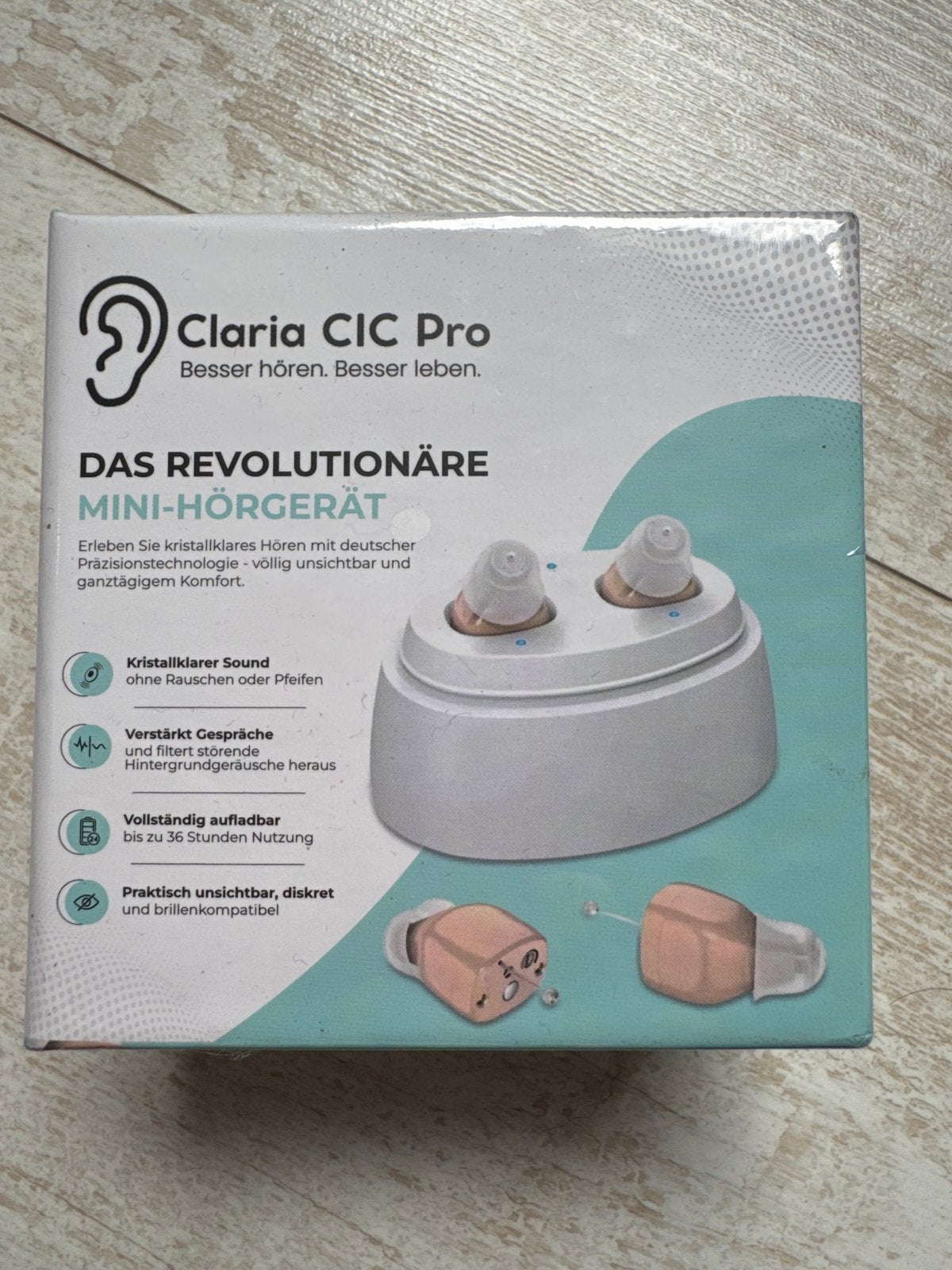 Claria CIC Pro Mini-Hörgerät - Onzichtbaar en Oplaadbaar, Ophalen of Verzenden, Nieuw, Overige typen