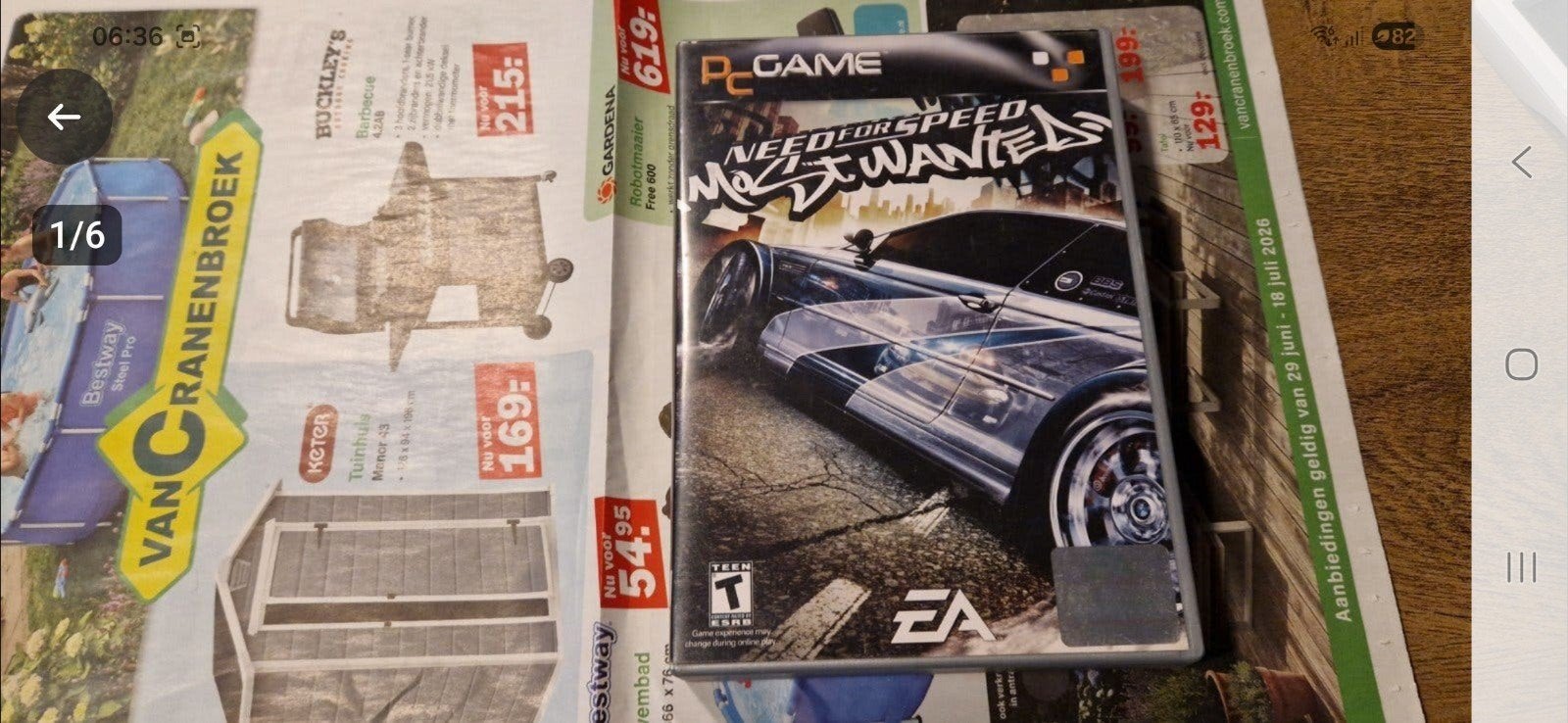 Need for Speed Most Wanted PC Game (4 Discs), Spelcomputers en Games, Games | Pc, Gebruikt, 1 speler, Racen en Vliegen, Ophalen of Verzenden