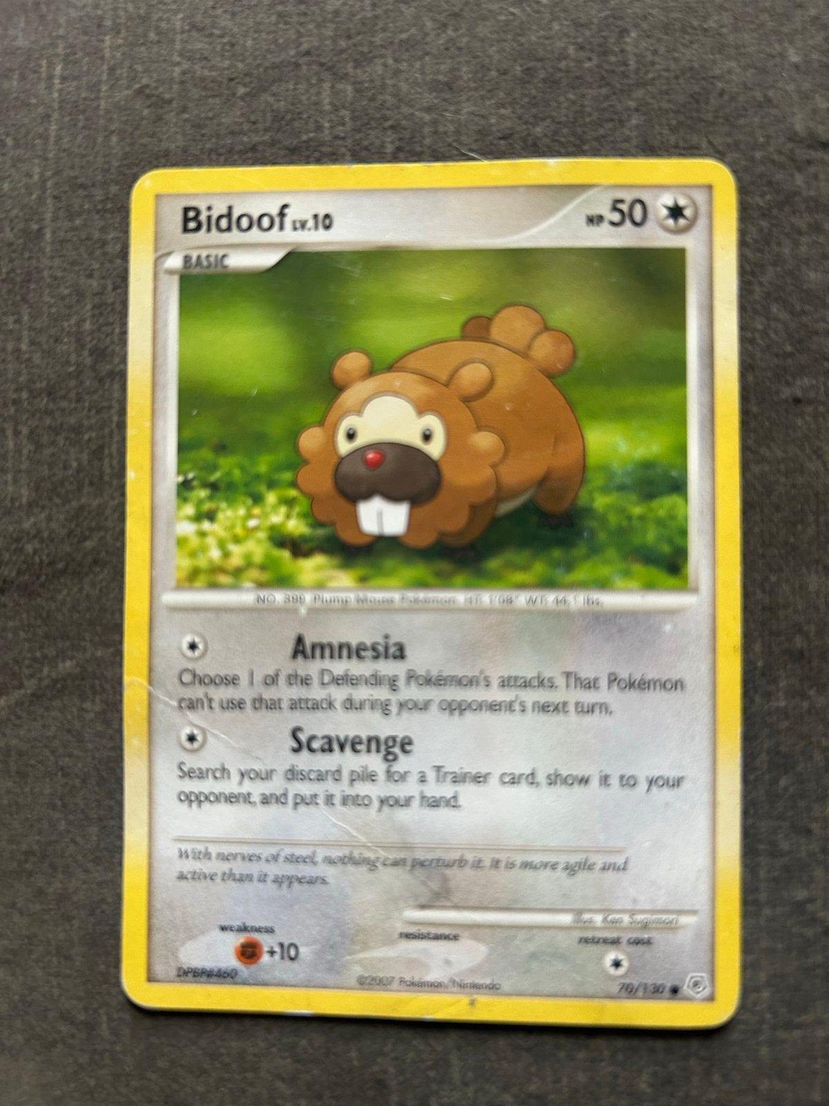 Pokémon Kaart Bidoof LV.10 - Basic - 79/130, Verzenden, Gebruikt, Losse kaart