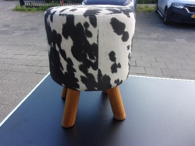 koeien print krukje, Ophalen of Verzenden, Gebruikt, Hout