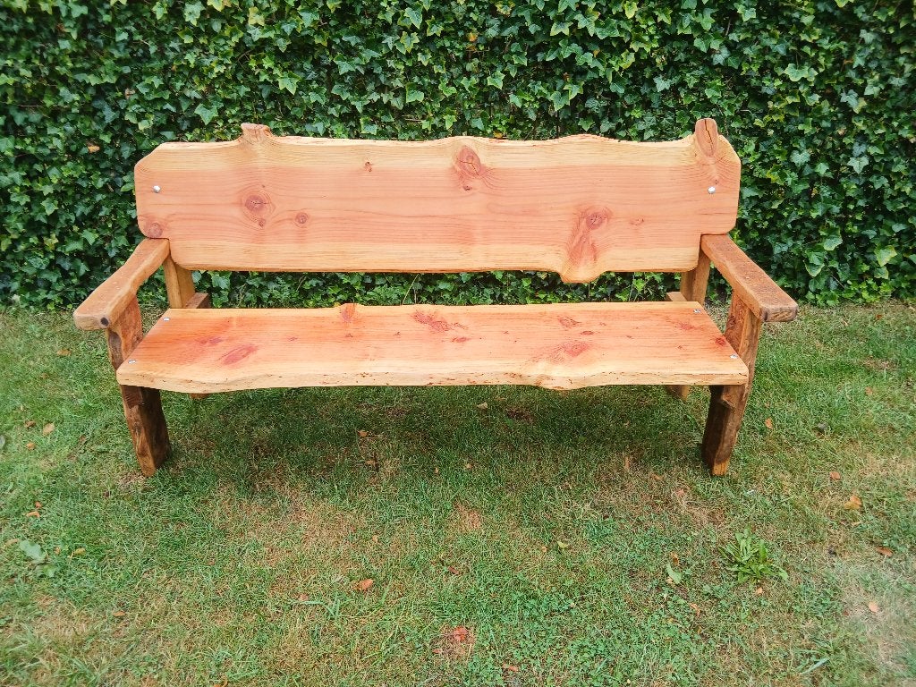 Grote houten tuinbank, Ophalen, Nieuw, Hout