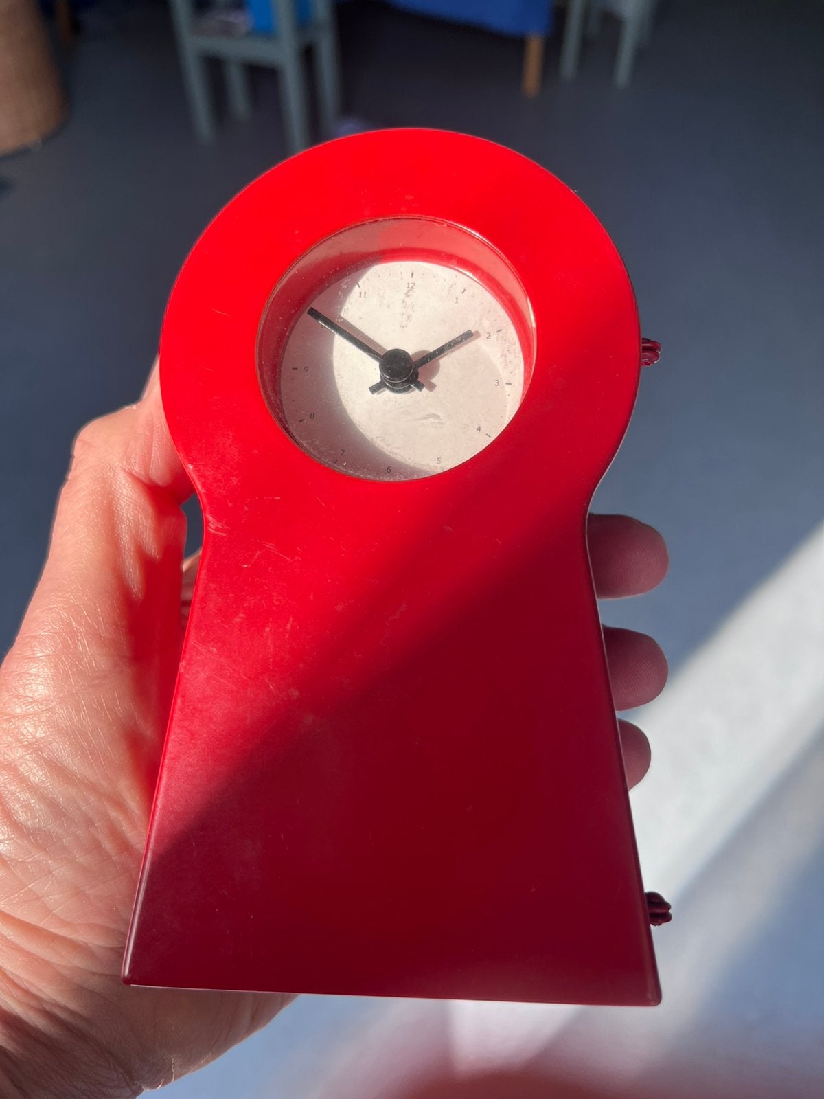 Miniatuur klok IKEA ps 1995 rood, Ophalen of Verzenden, Zo goed als nieuw, Metaal of Aluminium