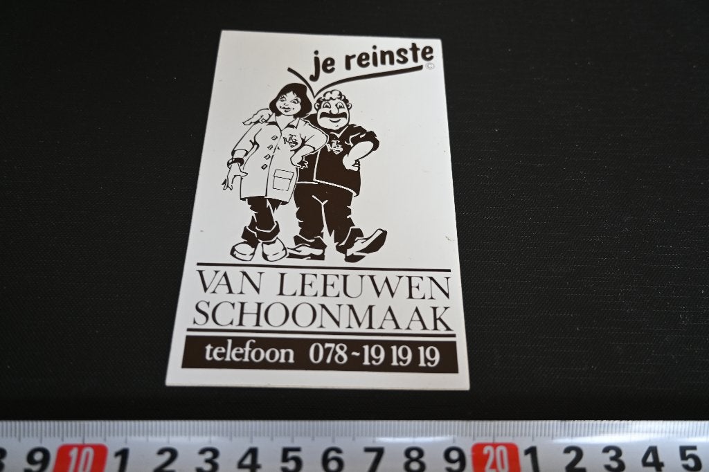 sticker Dordrecht je reinste VAN LEEUWEN schoonmaak 078-1919, Ophalen, Zo goed als nieuw