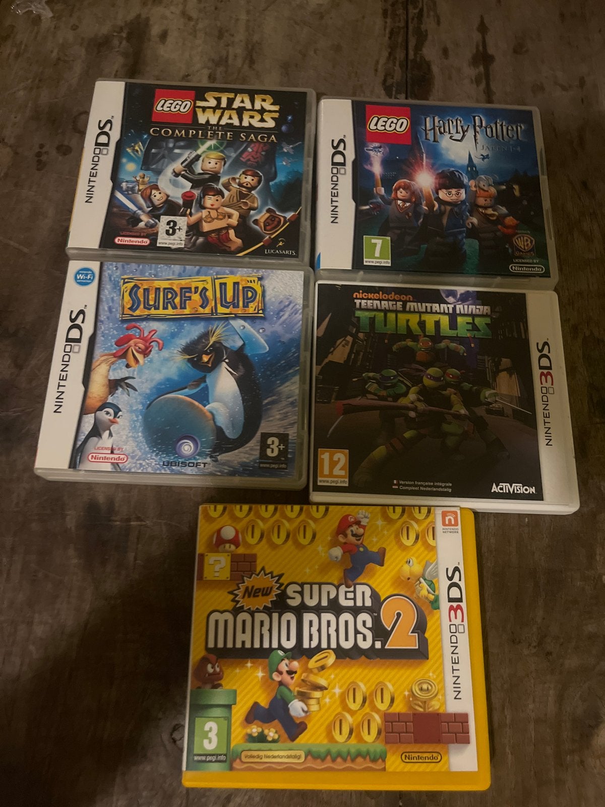 Nintendo DS/3DS games: Lego, Mario, TMNT, Surf's Up, Avontuur en Actie, Gebruikt, 1 speler, Ophalen of Verzenden