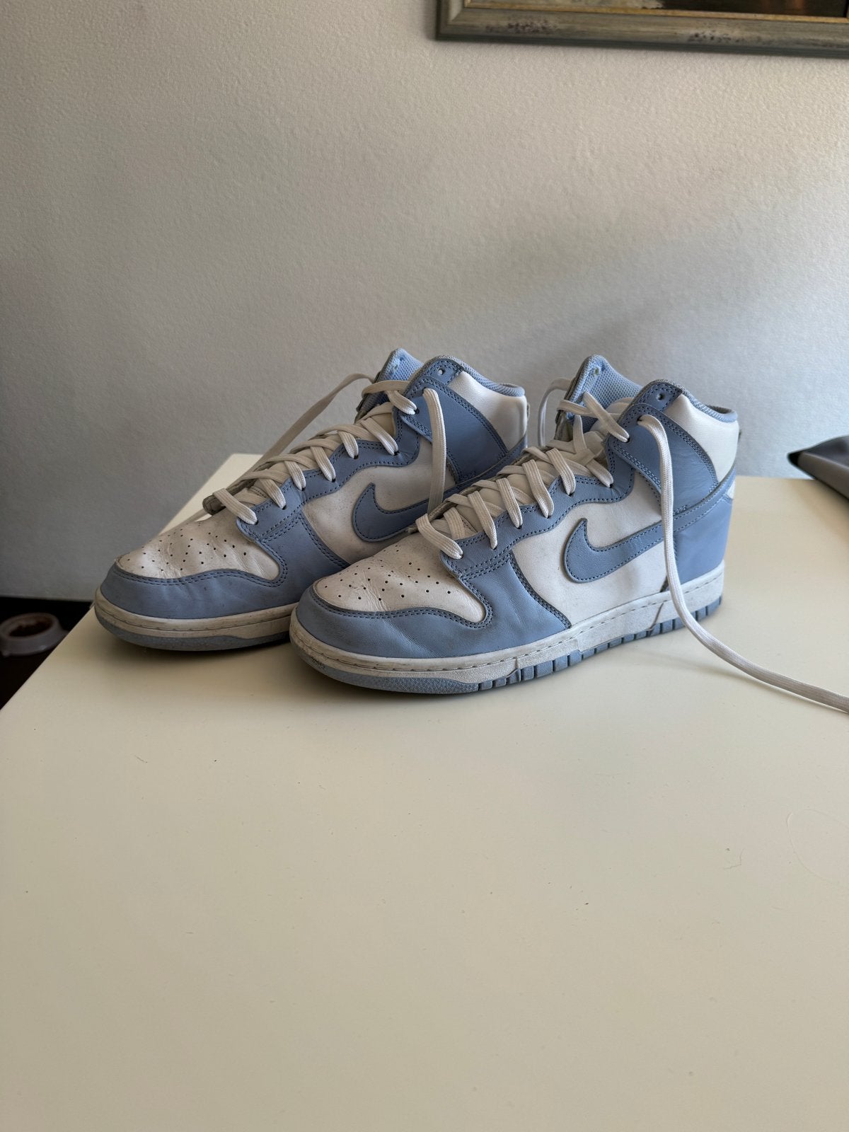 Nike Dunk High University Blue sneakers, Ophalen of Verzenden, Gedragen, Blauw, Sneakers of Gympen