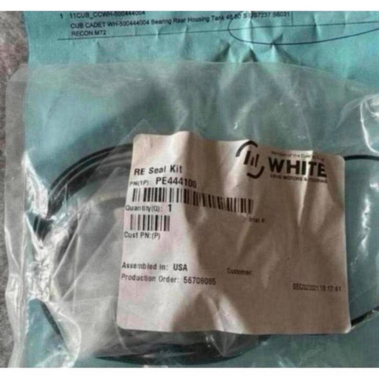 CUB CADET WH-500444004 Rear Housing Bearing Lager-Set nieuw, ONDERDEEL, Nieuw, Ophalen of Verzenden, H